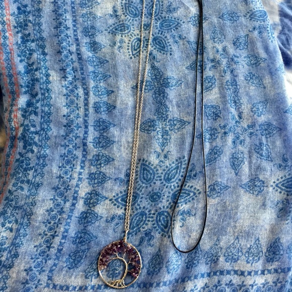 *SOLD* Silver Wrapped Amethyst Tree Pendant - Picture 8 of 8